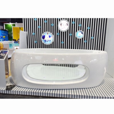 Indoor Massage Whirlpool and Air Acrylic Transparent Baby Spa Bathtub